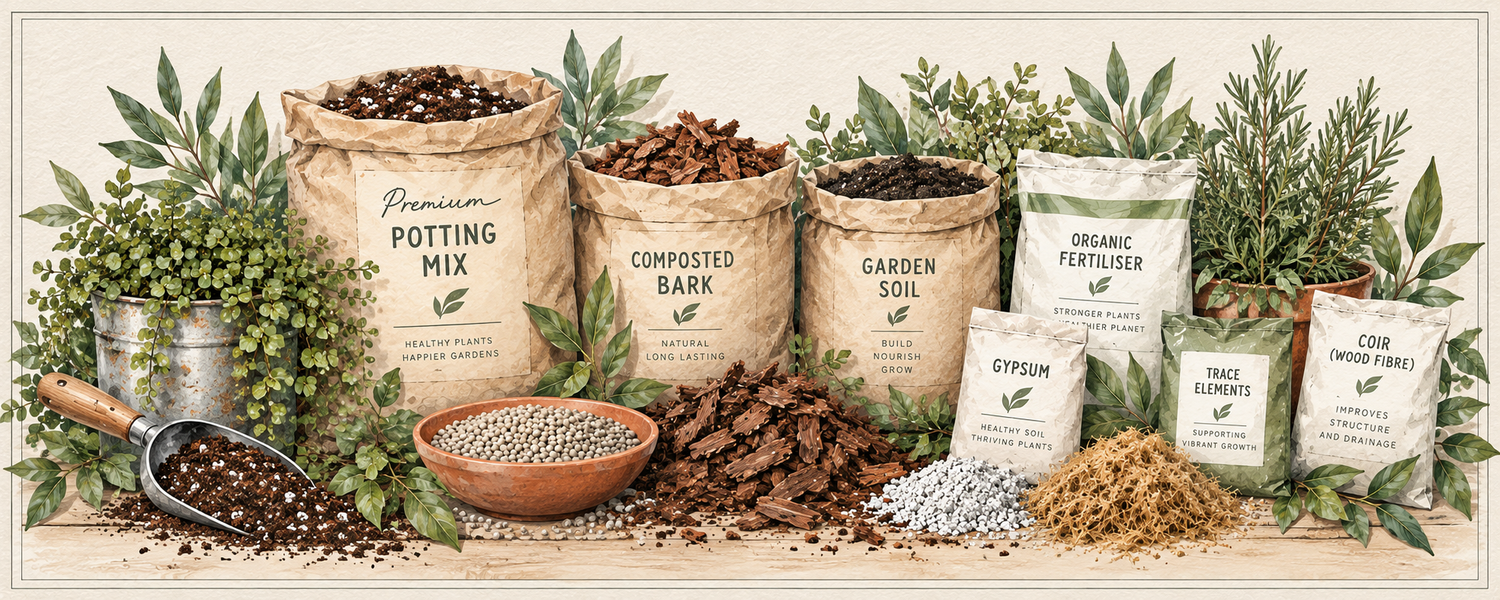 Rich soil being held in open hands that has been applied with worm brew